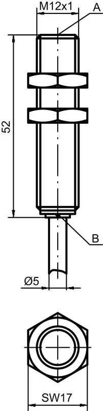 Produktfoto 1 von Leuze Electronic IS 212MM/4NC-4E0, Induktiver Sensor