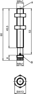 Produktfoto 1 von Leuze Electronic IS 208FM/2NO.5-2E0-S8.3, Induktiver Sensor