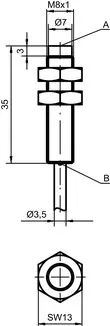 Produktfoto 1 von Leuze Electronic IS 208MM/4NC-4N0, Induktiver Sensor