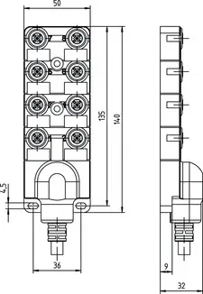 Produktfoto 1 von Leuze Electronic MD 7XXP-11-82IO5-K050, Verteiler