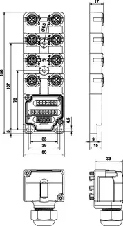 Produktfoto 1 von Leuze Electronic MD 7XXP-11-82IO5-FK, Verteiler
