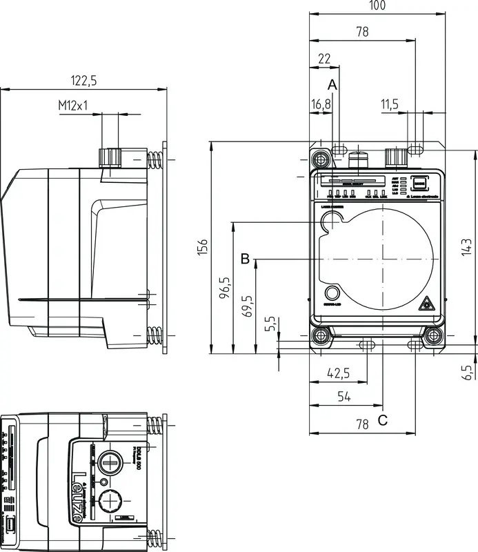 Produktfoto 1 von Leuze Electronic DDLS 508 200.4 H, Optische Datenübertragung