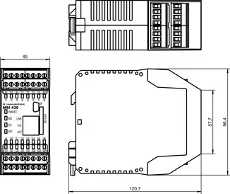 Produktfoto 1 von Leuze Electronic MSI 430-01, Sicherheits-Steuerung