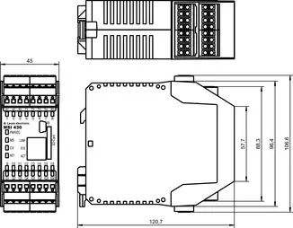 Produktfoto 1 von Leuze Electronic MSI 430-03, Sicherheits-Steuerung