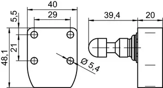 Produktfoto 1 von Leuze Electronic L300-M31C3-SLM24-SCA, Sicherheits-Zuhaltung