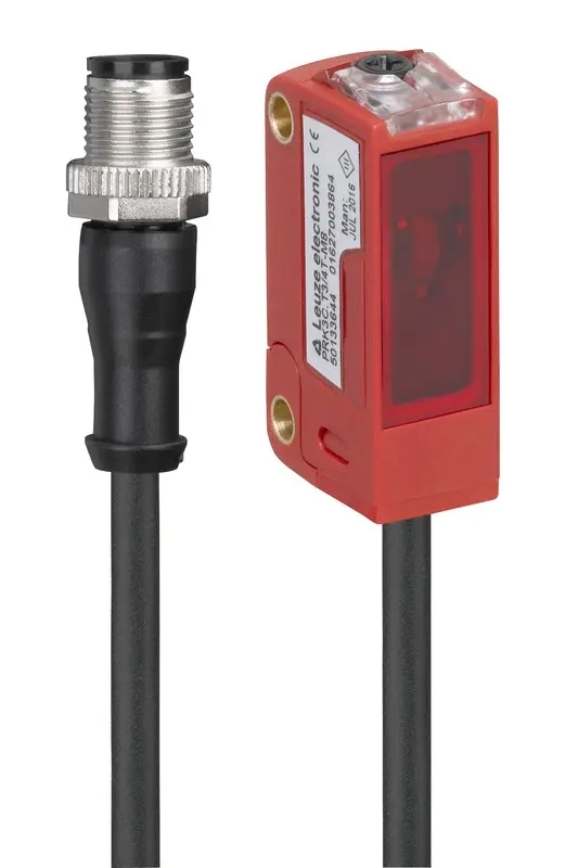 Produktfoto 1 von Leuze Electronic PRK3CL1.BA3/4P-200-M12, Reflex-Lichtschranke polarisiert