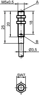 Produktfoto 1 von Leuze Electronic IS 205MM/4NC-1E5, Induktiver Sensor