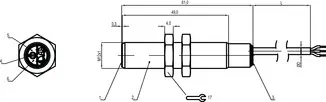 Produktfoto 1 von Leuze Electronic LCS-1M12M-F04PNC-K020P, Sensor kapazitiv