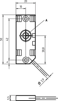 Produktfoto 1 von Leuze Electronic LCS-1Q54P-F10NNO-K020P, Sensor kapazitiv