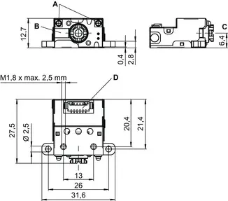 Produktfoto 1 von Leuze Electronic DCR50M2/R2, Stationärer 2D-Codeleser