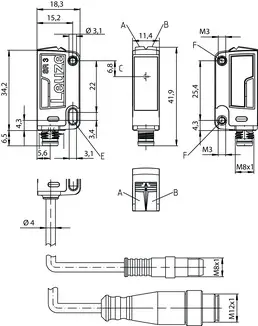 Produktfoto 1 von Leuze Electronic LE3C/6G-5000, Einweg-Lichtschranke Empfänger