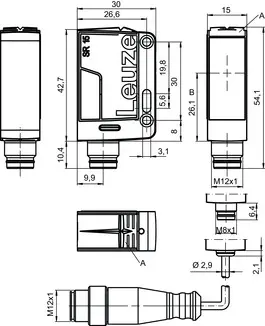 Produktfoto 1 von Leuze Electronic LE15/2X-200-M12, Einweg-Lichtschranke Empfänger