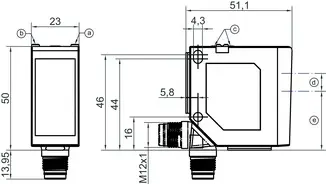 Produktfoto 1 von Leuze Electronic ODS110L1.3/LVT-M12, Optischer Abstandssensor