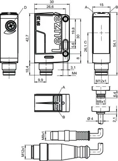 Produktfoto 1 von Leuze Electronic LE25CI.XR1/2N-M8, Einweg-Lichtschranke Empfänger