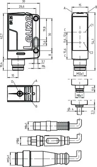 Produktfoto 1 von Leuze Electronic HT25CPP/6G-M8, Taster Hintergrundausblendung