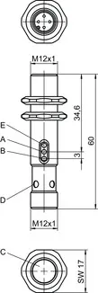 Produktfoto 1 von Leuze Electronic ET412B.1/NX-M12, Lichttaster energetisch