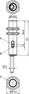 Produktfoto 1 von Leuze Electronic PRK412B/P, Reflex-Lichtschranke polarisiert