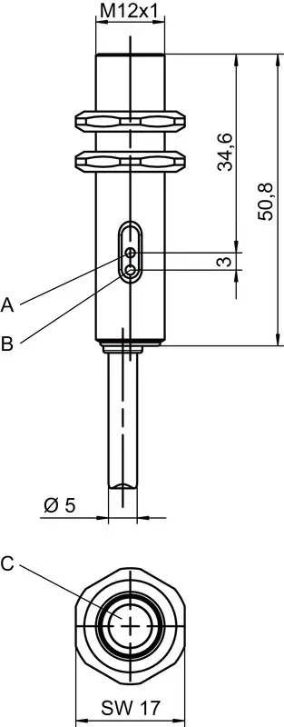 Produktfoto 1 von Leuze Electronic LE412B/4, Einweg-Lichtschranke Empfänger