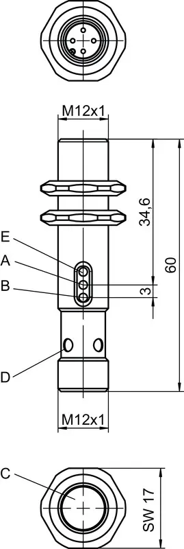 Produktfoto 1 von Leuze Electronic LE412BL2.1/4X-M12, Einweg-Lichtschranke Empfänger