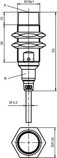 Produktfoto 1 von Leuze Electronic ISS 218MM/44-8N0, Induktiver Sensor