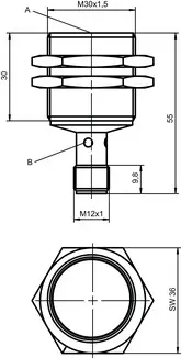 Produktfoto 1 von Leuze Electronic ISS 230MM/44-10E-S12, Induktiver Sensor