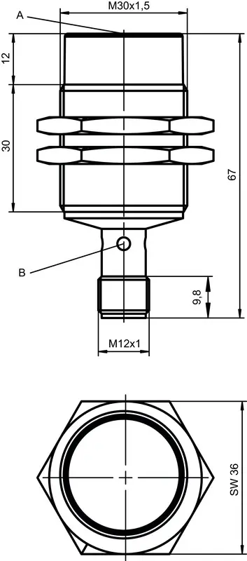 Produktfoto 1 von Leuze Electronic ISS 230MM/44-22N-S12, Induktiver Sensor