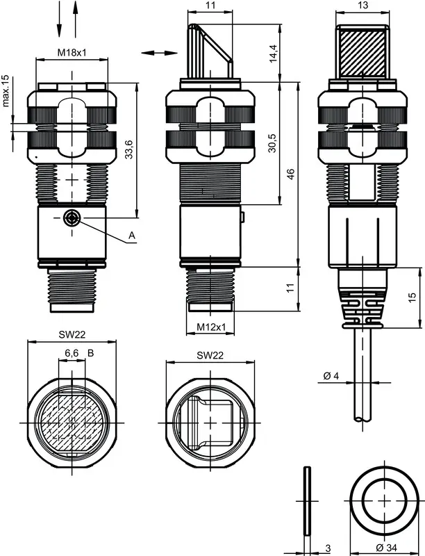 Produktfoto 1 von Leuze Electronic PRK318B/2N-5000, Reflex-Lichtschranke polarisiert
