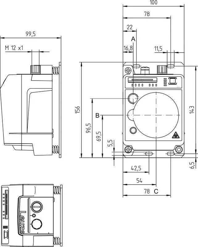 Produktfoto 1 von Leuze Electronic DDLS 508 120.4 W, Optische Datenübertragung