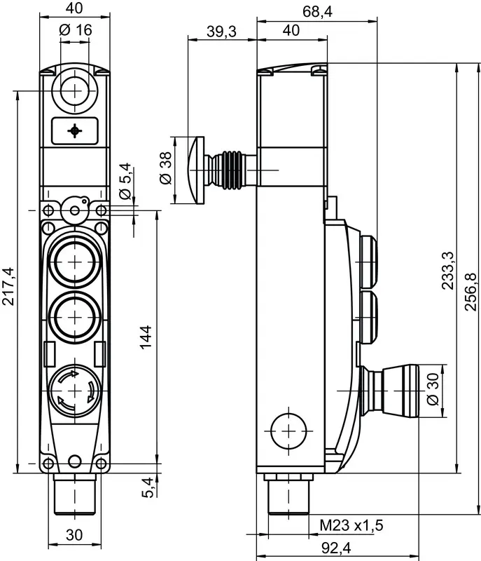 Produktfoto 1 von Leuze Electronic L300-B2-M41M23B19-SLM24-PB-UCA, Sicherheits-Zuhaltung