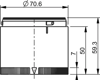 Produktfoto 1 von Leuze Electronic A7-V1-DS-M7-T, Signalsäulenelement