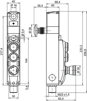 Produktfoto 1 von Leuze Electronic L300-B2-M41M23B19-MLM24-PB-UCA, Sicherheits-Zuhaltung