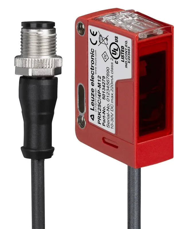 Produktfoto 1 von Leuze Electronic PRK25C.A/4P-200-M12, Reflex-Lichtschranke polarisiert