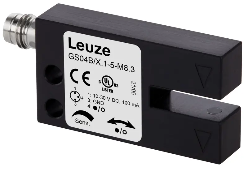 Produktfoto 1 von Leuze Electronic GS04B/P.1-5-M8.3, Gabel-Lichtschranke