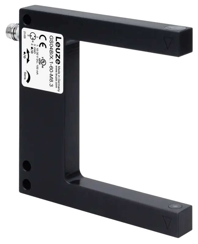Produktfoto 1 von Leuze Electronic GS04B/P.1-60-M8.3, Gabel-Lichtschranke
