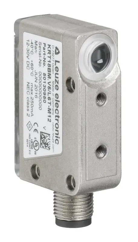 Produktfoto 1 von Leuze Electronic KRT18BW.V5/L6T-M12, Kontrasttaster
