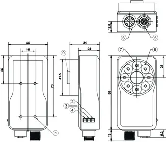 Produktfoto 1 von Leuze Electronic IVS 1048i ADJ-8F4-102-M1-TPRD, Vision Sensor