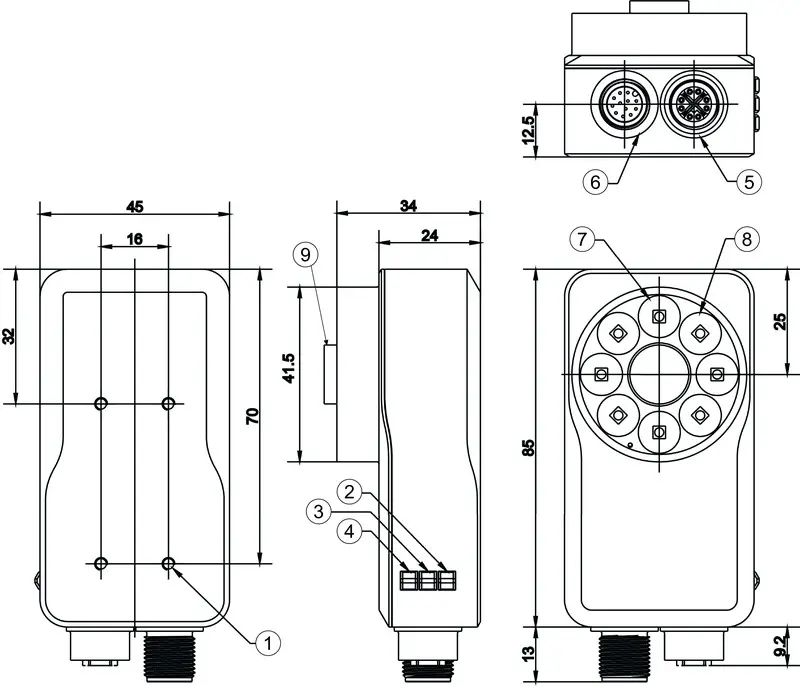 Produktfoto 1 von Leuze Electronic IVS 1048i ADJ-8F4-102-M4-TPRD, Vision Sensor
