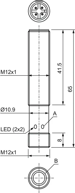 Produktfoto 1 von Leuze Electronic HTU212-200/PT-M12, Ultraschall Taster