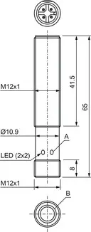 Produktfoto 1 von Leuze Electronic HTU212-200/NT-M12, Ultraschall Taster