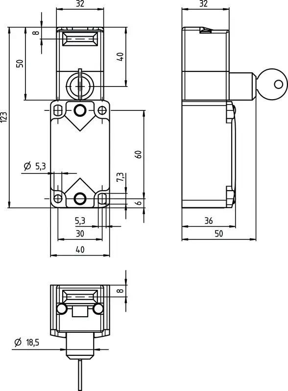 Produktfoto 1 von Leuze Electronic L10-M4C1-KY, Sicherheits-Zuhaltung