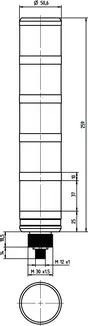 Produktfoto 1 von Leuze Electronic TL305-5MC-IOL-M12, Signalsäule