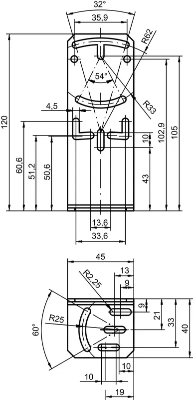 Produktfoto 1 von Leuze Electronic SET HT46CI/4P-M12+BT46, Set Taster Hintergrundausblendung