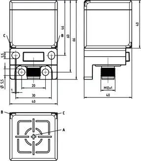Produktfoto 1 von Leuze Electronic ISS 244PP.2/44-40N-S12, Induktiver Sensor