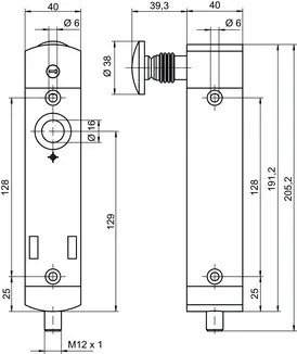 Produktfoto 1 von Leuze Electronic L250-P31ML-M12B8-PB-SCA, Sicherheits-Zuhaltung