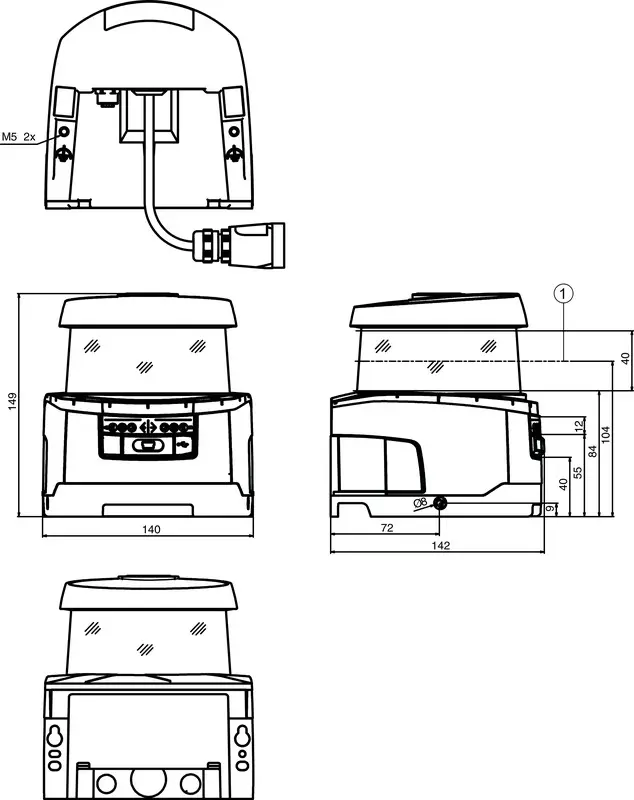 Produktfoto 1 von Leuze Electronic RSL420-M/CU411-RS4, Sicherheits-Laserscanner