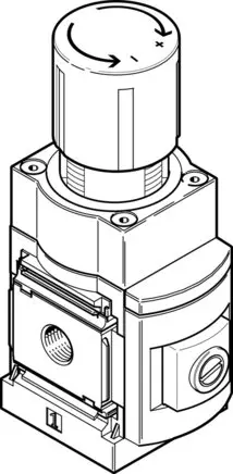 Produktfoto 1 von FESTO MS6-LRP-1/2-D7-A8, Präzisions-Druckregelventil, P\n: 538026
