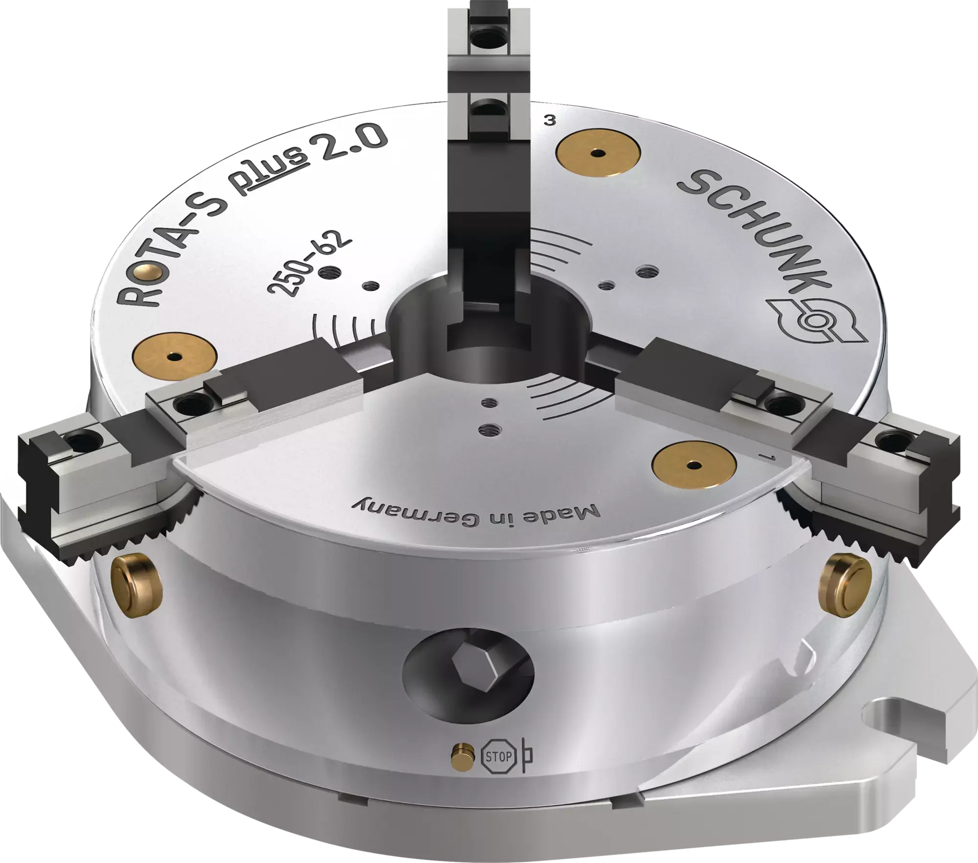 Produktfoto 1 von SCHUNK ROTA-S plus 2.0 250 K-SFG, Stationäre 3-Backenfutter, manuell betätigt