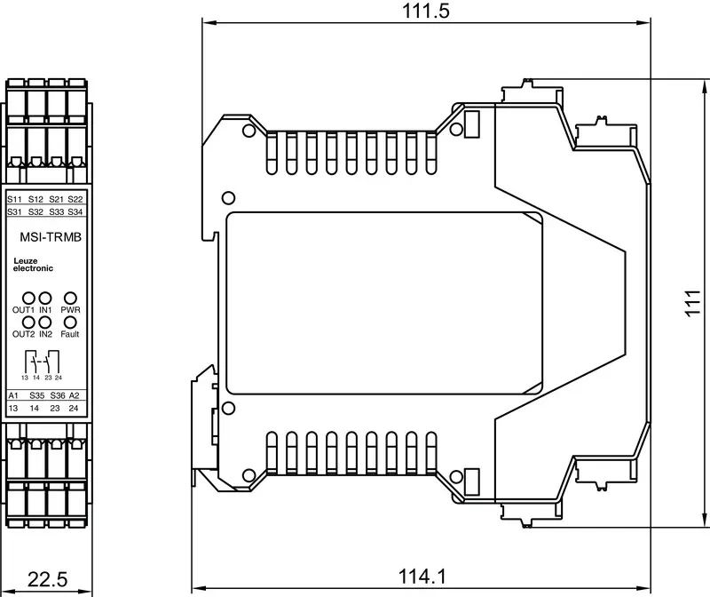 Produktfoto 1 von Leuze Electronic MSI-TRMB-02, Sicherheits-Schaltgerät
