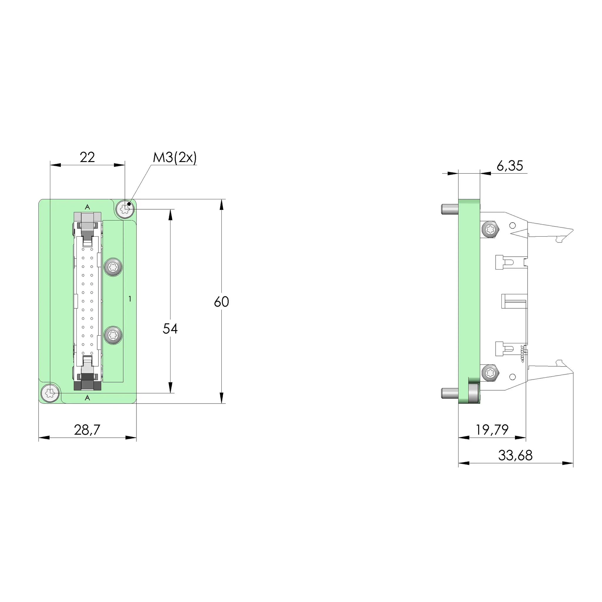 Produktfoto 1 von Ingun SB-P-SO-026-IDC Buchse, Schnittstellenblock, SKU: 56698