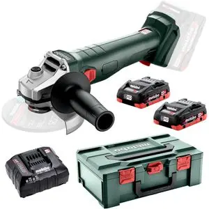 Produktfoto 1 von Metabo 602371510, Winkelschleifer W 18 7-125, 125mm, 18V/4Ah, mit 2 Akkus, Ladegerät
